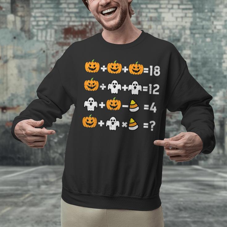 Pumpkin Ghost Equation Math Teacher Halloween Costume Unisex Sweatshirt, gift for family, gift for coworker