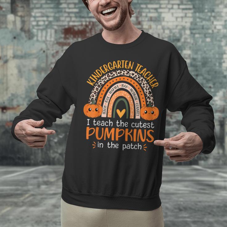 Rainbow I Teach The Cutest Pumpkins Kindergarten Teacher Men Women Unisex Sweatshirt, gift for family, gift for coworker