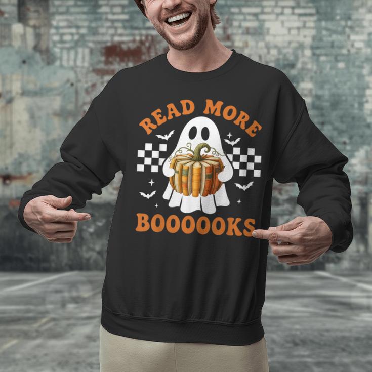 Read More Books Halloween Retro Pumpkin Reading Fall Teacher Unisex Sweatshirt, gift for family, gift for coworker