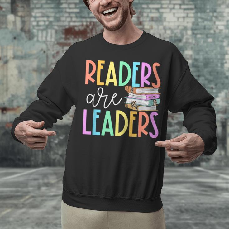 Readers Are Leaders Reading Book Lovers Teacher Women Kids Unisex Sweatshirt, gift for family, gift for coworker Readers Are Leaders Reading Book Lovers Teacher Women Kids Unisex Sweatshirt, gift for family, gift for coworker