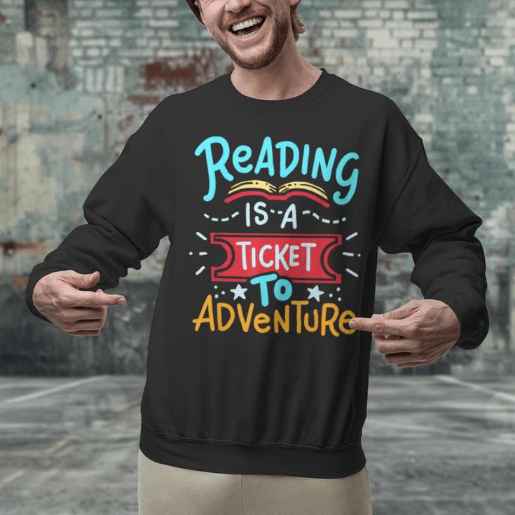Reading Adventure Library Student Teacher Book Unisex Sweatshirt, gift for family, gift for coworker