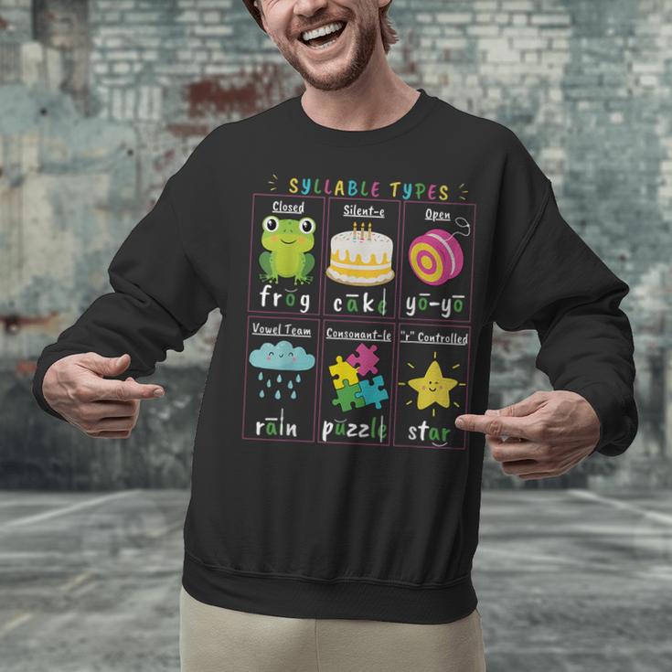 Reading Teacher Syllable Types Phonics Phonemic Awareness Unisex Sweatshirt, gift for family, gift for coworker