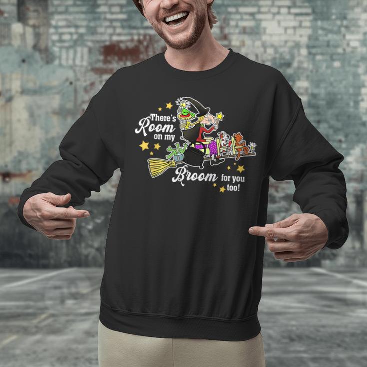 There's Room On My Broom For You Too Teacher Halloween Unisex Sweatshirt, gift for family, gift for coworker There's Room On My Broom For You Too Teacher Halloween Unisex Sweatshirt, gift for family, gift for coworker