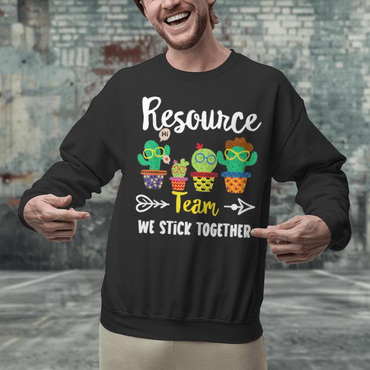 Resource Team Cactus Crew Resource Teacher Squad Unisex Sweatshirt, gift for family, gift for coworker Resource Team Cactus Crew Resource Teacher Squad Unisex Sweatshirt, gift for family, gift for coworker