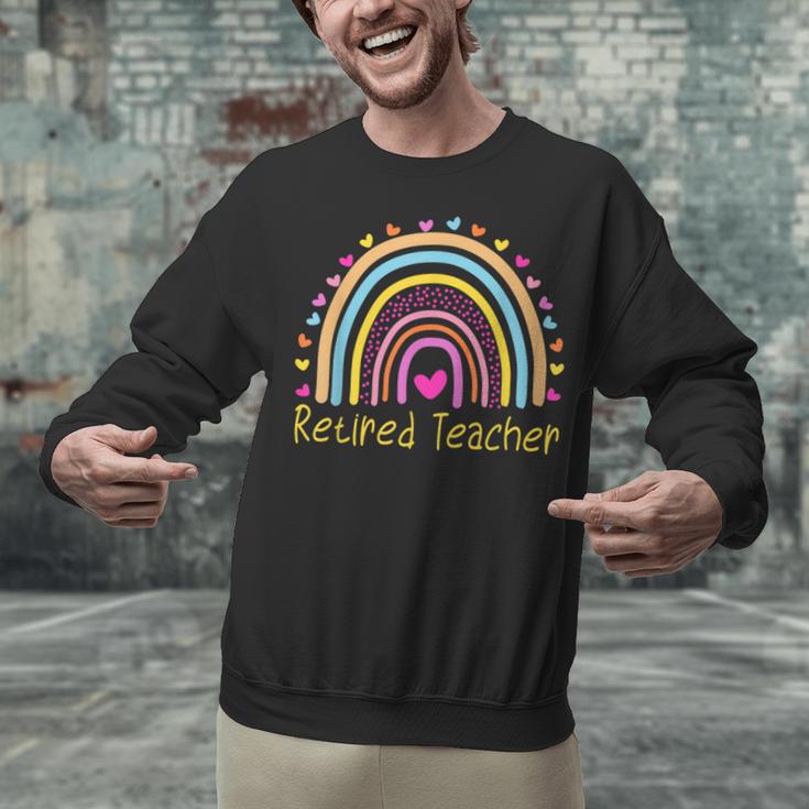 Retired Teacher Rainbow Unisex Sweatshirt, gift for family, gift for coworker Retired Teacher Rainbow Unisex Sweatshirt, gift for family, gift for coworker