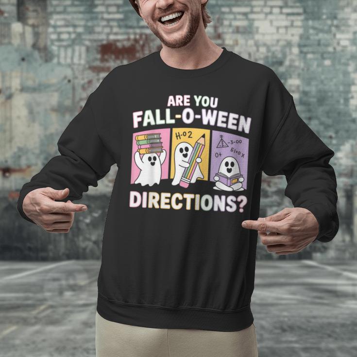 Retro Are You Fall O Ween Directions Teacher Halloween Ghost Unisex Sweatshirt, gift for family, gift for coworker Retro Are You Fall O Ween Directions Teacher Halloween Ghost Unisex Sweatshirt, gift for family, gift for coworker