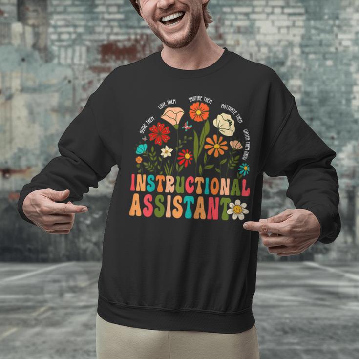 Retro Instructional Assistant Wildflowers Teacher Aide Unisex Sweatshirt, gift for family, gift for coworker Retro Instructional Assistant Wildflowers Teacher Aide Unisex Sweatshirt, gift for family, gift for coworker