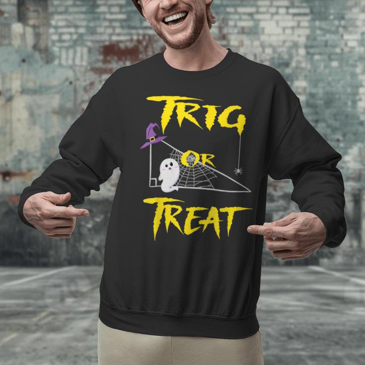 School Math Teacher Halloween 2022 Trig Or Treat Shirt Unisex Sweatshirt, gift for family, gift for coworker