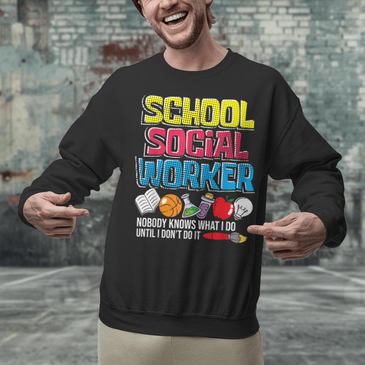 School Social Worker Teacher Caseworker Public Servant LSW Unisex Sweatshirt, gift for family, gift for coworker