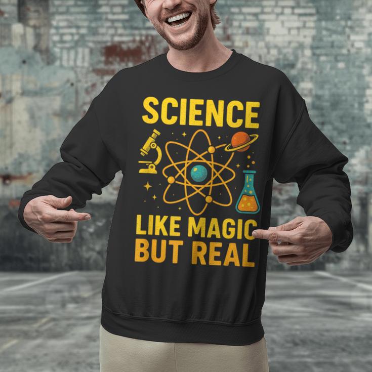Science Like Magic But Real Nerdy Teacher Unisex Sweatshirt, Science Teacher Sweatshirts, gift for family, gift for coworker