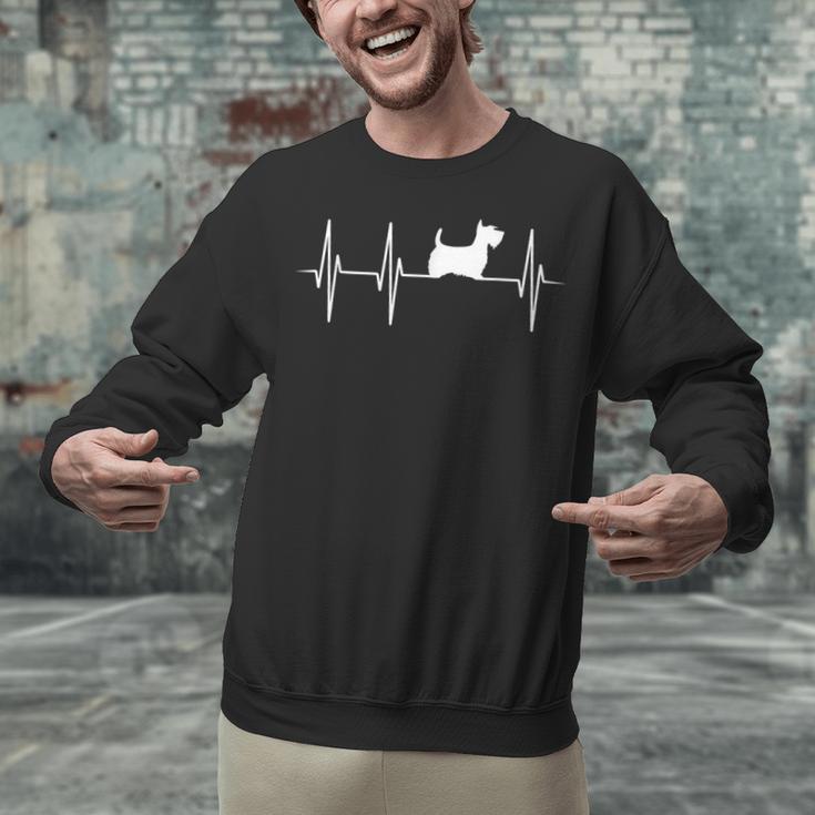 Scottish Terrier Dog Heartbeat Scottie Dog Lover T-Shirt Unisex Sweatshirt, gift for family, gift for coworker