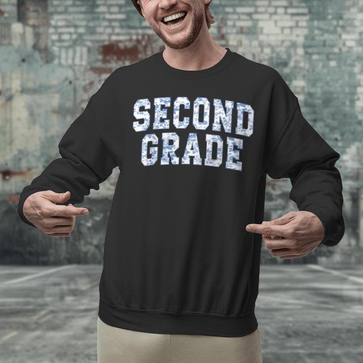 Second Grade Floral Blue Back To School 2nd Grade Teacher Unisex Sweatshirt, 2nd Grade Teacher Sweatshirts, gift for family, gift for coworker Second Grade Floral Blue Back To School 2nd Grade Teacher Unisex Sweatshirt, 2nd Grade Teacher Sweatshirts, gift for family, gift for coworker