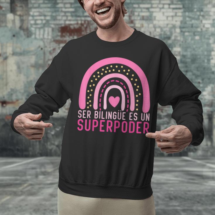 Ser Bilingue Es Un Superpoder Spanish Teacher Esl Teacher Unisex Sweatshirt, Esl Teacher Sweatshirts, gift for family, gift for coworker Ser Bilingue Es Un Superpoder Spanish Teacher Esl Teacher Unisex Sweatshirt, Esl Teacher Sweatshirts, gift for family, gift for coworker