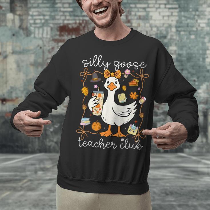 Silly Goose Teachers Club Cozy Fall Teacher Unisex Sweatshirt, gift for family, gift for coworker
