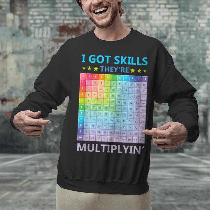I Got Skills They'Re Multiplying Math Teacher Students Unisex Sweatshirt, gift for family, gift for coworker I Got Skills They'Re Multiplying Math Teacher Students Unisex Sweatshirt, gift for family, gift for coworker