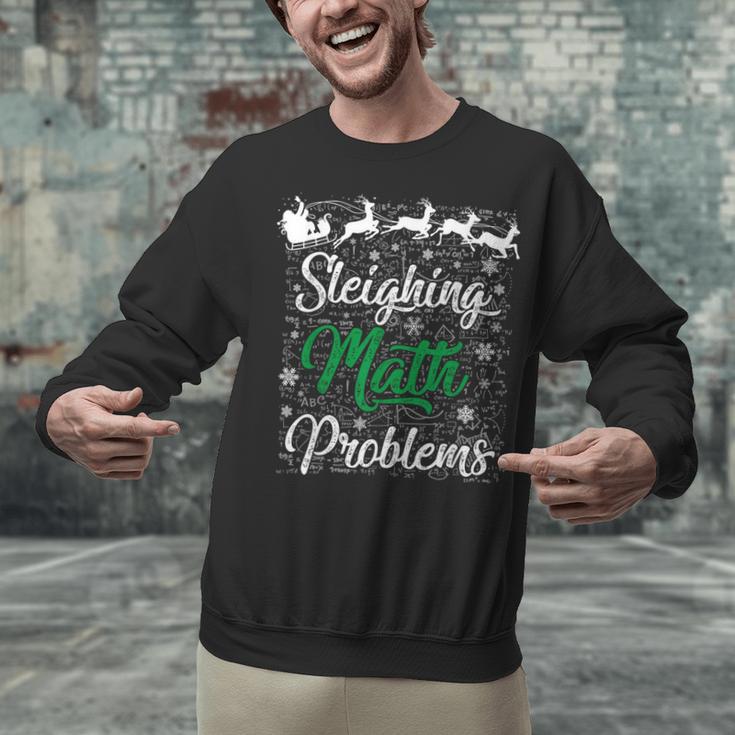 Sleighing Math Problem Xmas In Math Teacher Christmas Men Women Unisex Sweatshirt, gift for family, gift for coworker