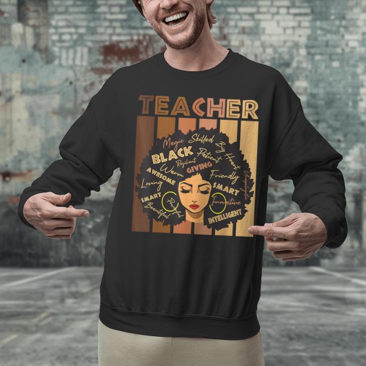 Smart Teacher Afro Girl Melanin African American Wowen Unisex Sweatshirt, gift for family, gift for coworker