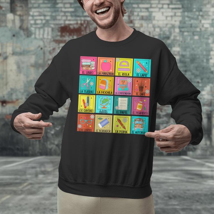 Spanish Teacher Back To School Maestra Dual Language Crew Unisex Sweatshirt, gift for family, gift for coworker