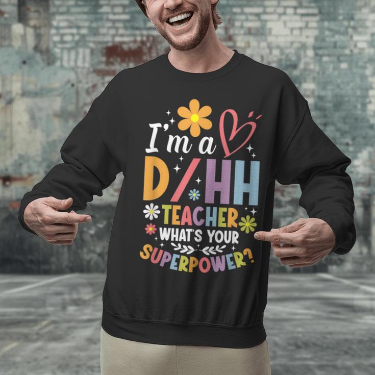 Special Education ASL Teacher Superpower DHH Teacher Unisex Sweatshirt, gift for family, gift for coworker Special Education ASL Teacher Superpower DHH Teacher Unisex Sweatshirt, gift for family, gift for coworker