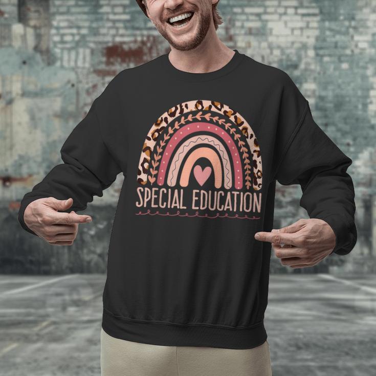 Special Education Shirt Teacher SPED Leopard Boho Rainbow Unisex Sweatshirt, gift for family, gift for coworker Special Education Shirt Teacher SPED Leopard Boho Rainbow Unisex Sweatshirt, gift for family, gift for coworker