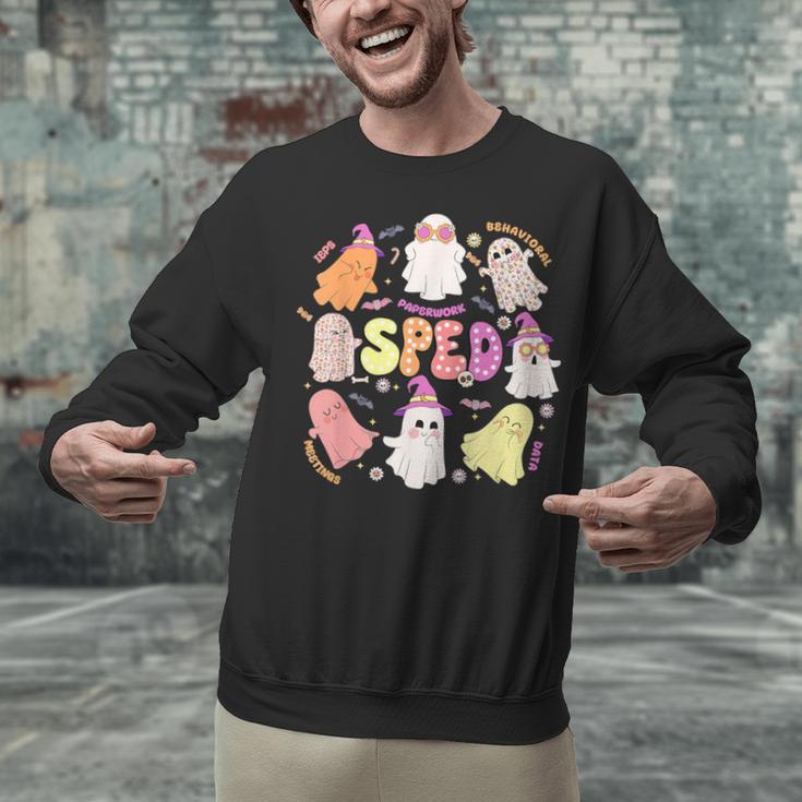 SPED Teacher Halloween Spooky Special Education Team Men Women Kids Unisex Sweatshirt, gift for family, gift for coworker SPED Teacher Halloween Spooky Special Education Team Men Women Kids Unisex Sweatshirt, gift for family, gift for coworker
