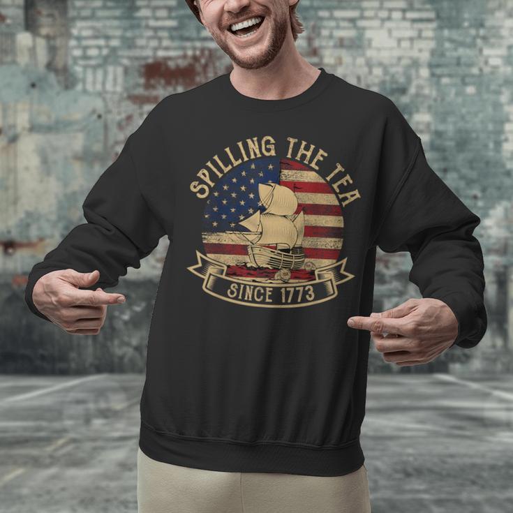 Spilling The Tea Since 1773 American History Teacher Vintage Unisex Sweatshirt, History Teacher Sweatshirts, gift for family, gift for coworker Spilling The Tea Since 1773 American History Teacher Vintage Unisex Sweatshirt, History Teacher Sweatshirts, gift for family, gift for coworker