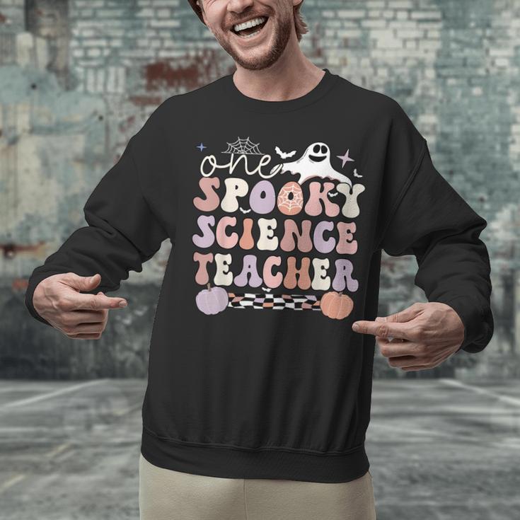 Spooky Science Teacher Halloween Science Teaching For Men Women Unisex Sweatshirt, Science Teacher Sweatshirts, gift for family, gift for coworker