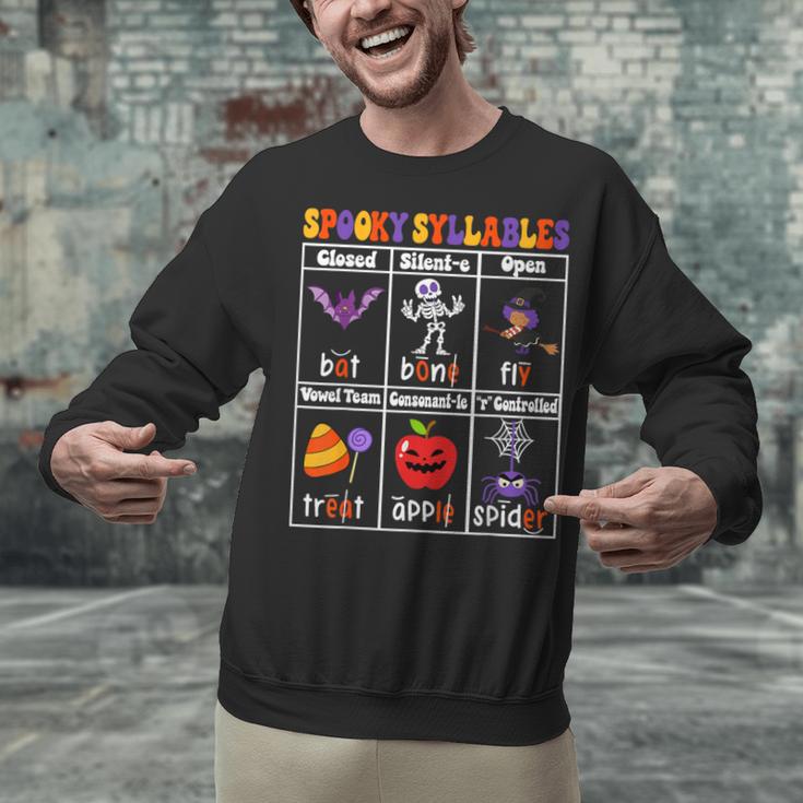 Spooky Syllables Teacher Halloween Educational Kids Unisex Sweatshirt, gift for family, gift for coworker