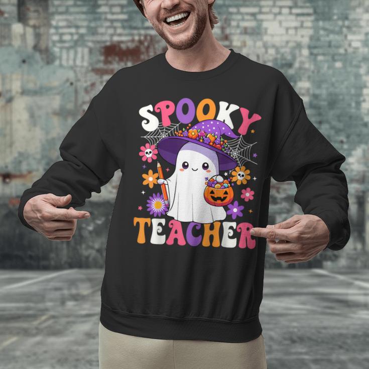 Spooky Teacher Halloween Cute Halloween Teacher Ghost Unisex Sweatshirt, gift for family, gift for coworker Spooky Teacher Halloween Cute Halloween Teacher Ghost Unisex Sweatshirt, gift for family, gift for coworker