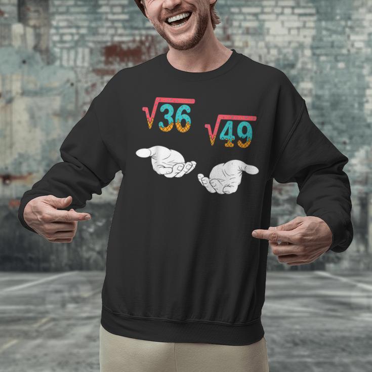 Square Root 36 49 Meme 67 Ice Cream Drip Math Teacher Tee Unisex Sweatshirt, gift for family, gift for coworker