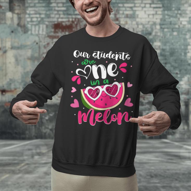 Our Students Are One In A Melon Teacher Watermelon Summer Unisex Sweatshirt, gift for family, gift for coworker