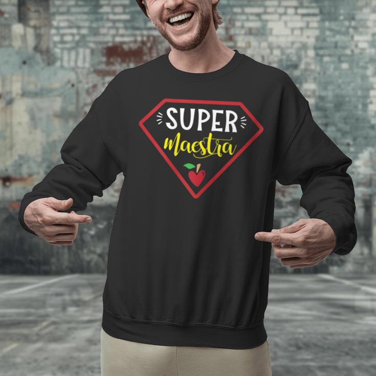 Super Heroe Maestra Espanol Spanish Super Teacher Unisex Sweatshirt, Super Teacher Sweatshirts, gift for family, gift for coworker Super Heroe Maestra Espanol Spanish Super Teacher Unisex Sweatshirt, Super Teacher Sweatshirts, gift for family, gift for coworker