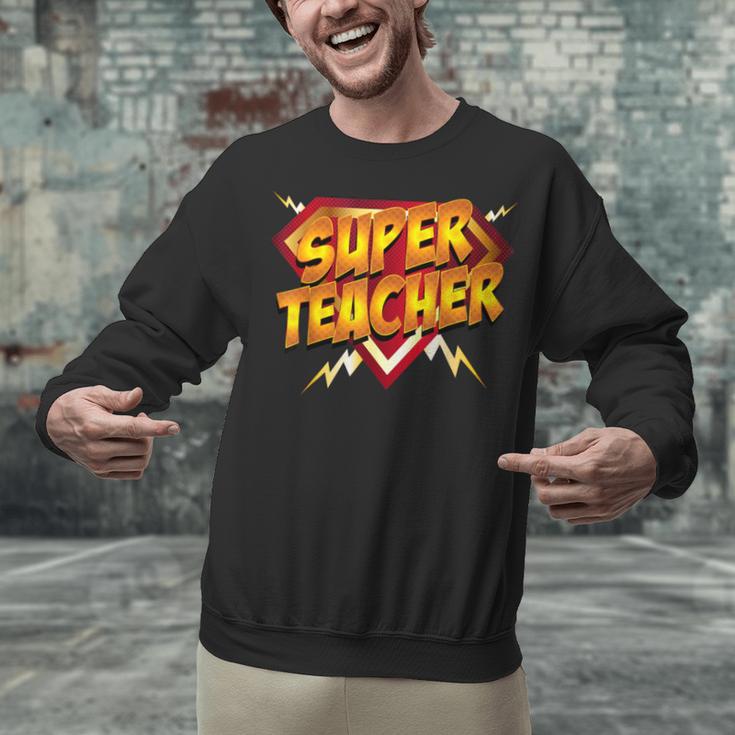 Super Teacher Superhero Back To School Teacher's Unisex Sweatshirt, Super Teacher Sweatshirts, gift for family, gift for coworker