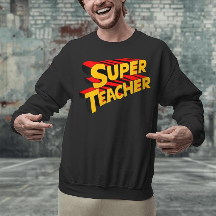 Super Teacher SuperTeacher Unisex Sweatshirt, Super Teacher Sweatshirts, gift for family, gift for coworker