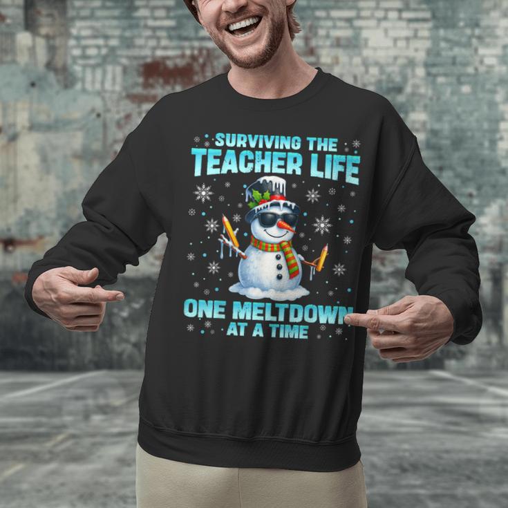 Surviving The Teacher Life Pjs Pajamas Christmas Xmas Teache Unisex Sweatshirt, gift for family, gift for coworker Surviving The Teacher Life Pjs Pajamas Christmas Xmas Teache Unisex Sweatshirt, gift for family, gift for coworker