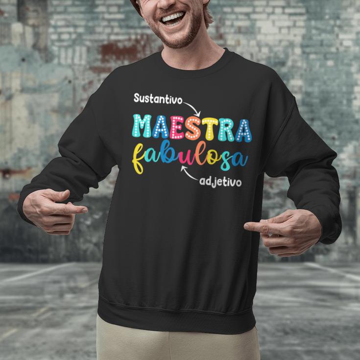 Sustantivo Maestra Fabulosa Adjetivo Spanish Teacher Unisex Sweatshirt, gift for family, gift for coworker