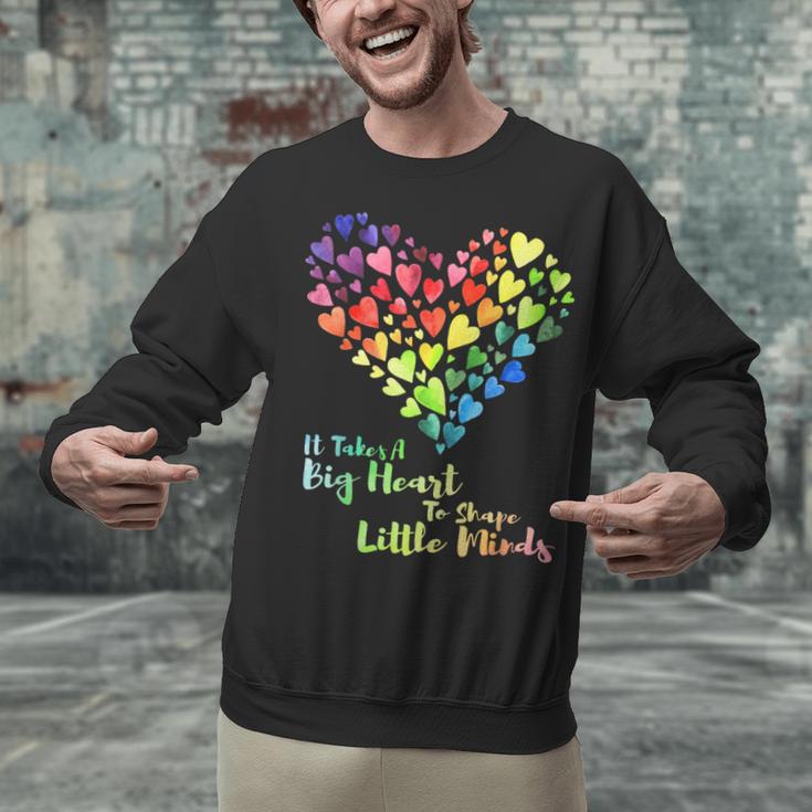 It Takes A Big Heart To Shape Little Minds Teacher Student Men Women Kids Unisex Sweatshirt, gift for family, gift for coworker