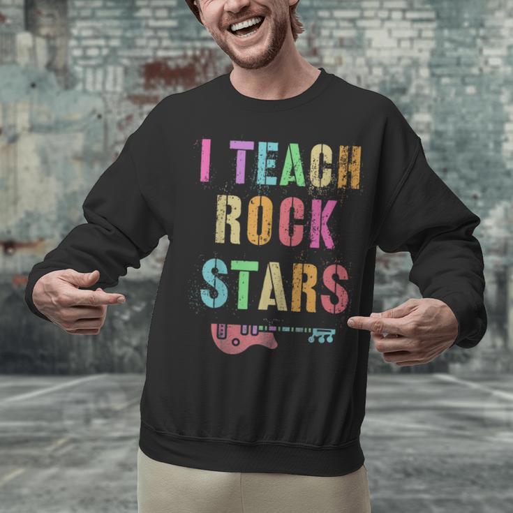 I TEACH ROCKSTARS Band Vibes Teacher Rocks My Music Teaching Unisex Sweatshirt, gift for family, gift for coworker I TEACH ROCKSTARS Band Vibes Teacher Rocks My Music Teaching Unisex Sweatshirt, gift for family, gift for coworker