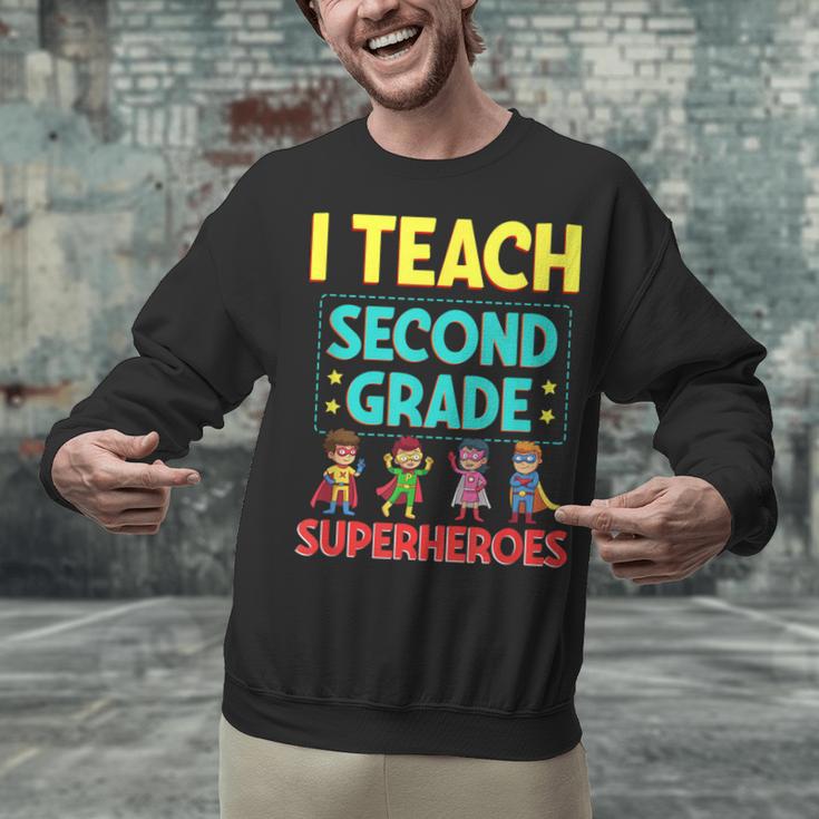 I Teach Second Grade Superheroes Teacher Superhero Unisex Sweatshirt, gift for family, gift for coworker I Teach Second Grade Superheroes Teacher Superhero Unisex Sweatshirt, gift for family, gift for coworker