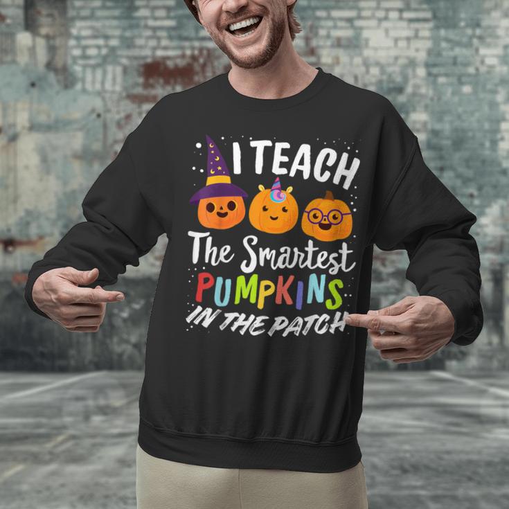 I Teach The Smartest Pumpkins The Patch Teacher Fall Season For Men Women Kids Unisex Sweatshirt, gift for family, gift for coworker I Teach The Smartest Pumpkins The Patch Teacher Fall Season For Men Women Kids Unisex Sweatshirt, gift for family, gift for coworker