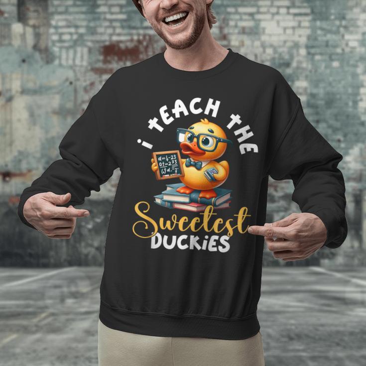 I Teach The Sweetest Duckies Teacher Rubber Duck Teaching Unisex Sweatshirt, gift for family, gift for coworker I Teach The Sweetest Duckies Teacher Rubber Duck Teaching Unisex Sweatshirt, gift for family, gift for coworker