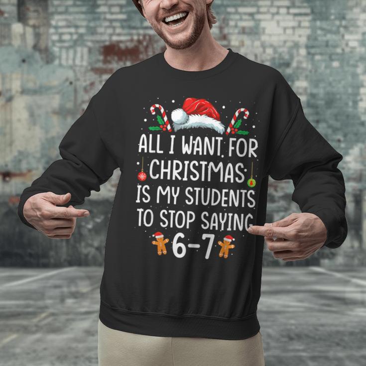 Teacher 67 Christmas Six Seven 6-7 For Men Women Humor Unisex Sweatshirt, gift for family, gift for coworker Teacher 67 Christmas Six Seven 6-7 For Men Women Humor Unisex Sweatshirt, gift for family, gift for coworker
