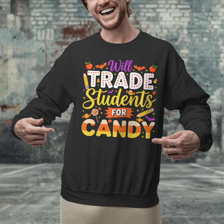 Teacher Cute Will Trade Students For Candy Halloween Costume Unisex Sweatshirt, gift for family, gift for coworker Teacher Cute Will Trade Students For Candy Halloween Costume Unisex Sweatshirt, gift for family, gift for coworker