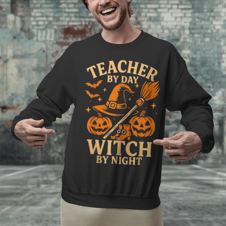 Teacher By Day Witch By Night Halloween Teacher Witch Unisex Sweatshirt, gift for family, gift for coworker