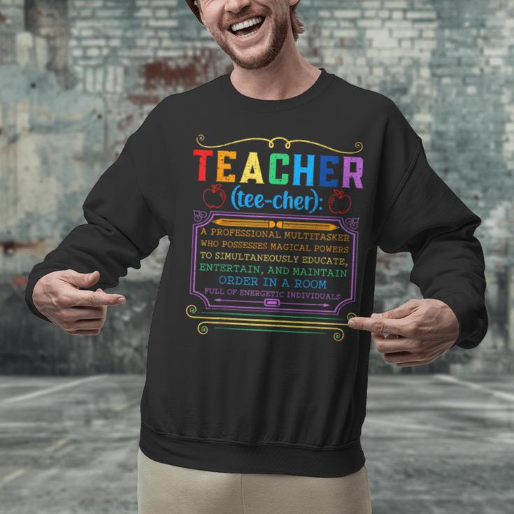Teacher Definition Teaching School Teacher Unisex Sweatshirt, gift for family, gift for coworker Teacher Definition Teaching School Teacher Unisex Sweatshirt, gift for family, gift for coworker