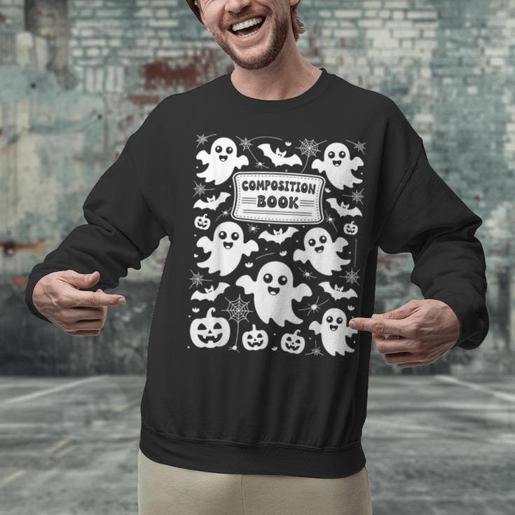 Teacher Halloween Composition Notebook Costume Halloween Unisex Sweatshirt, gift for family, gift for coworker