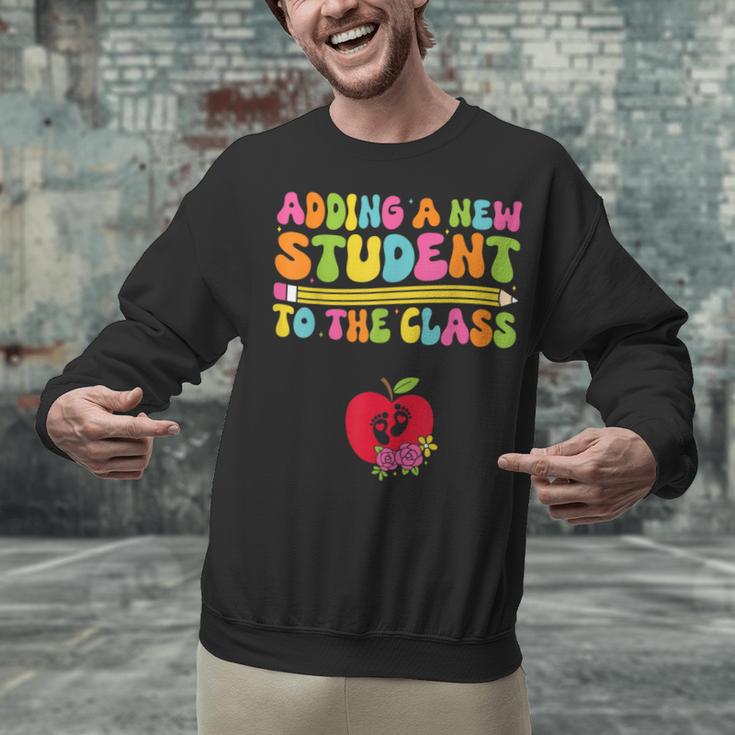 Teacher Pregnancy Announcement Clothing Expecting Teacher X-Small Unisex Sweatshirt, gift for family, gift for coworker