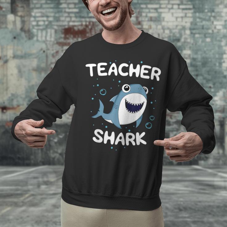 Teacher Shark Teaching Back To School Kindergarten Unisex Sweatshirt, gift for family, gift for coworker Teacher Shark Teaching Back To School Kindergarten Unisex Sweatshirt, gift for family, gift for coworker