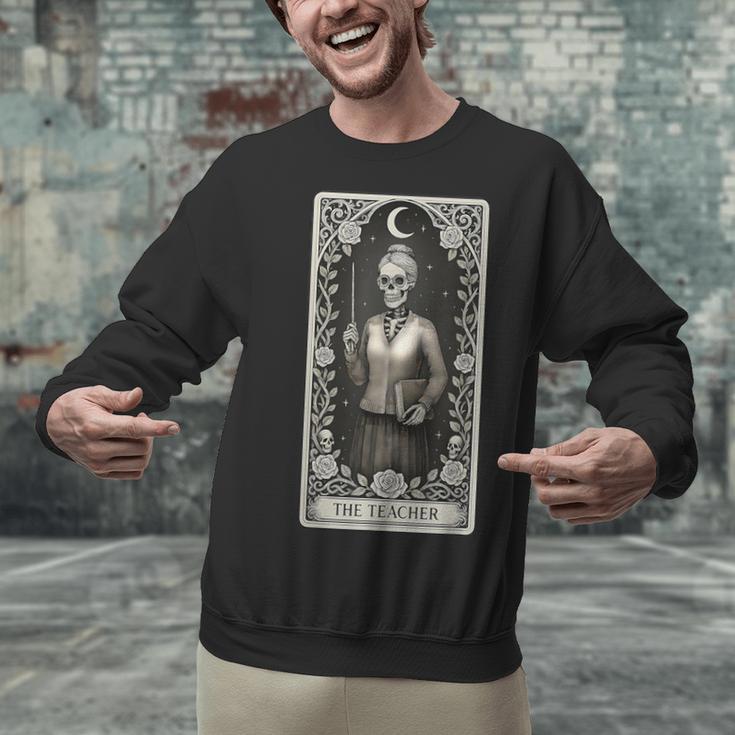 The Teacher Skeleton Tarot Card Unisex Sweatshirt, gift for family, gift for coworker