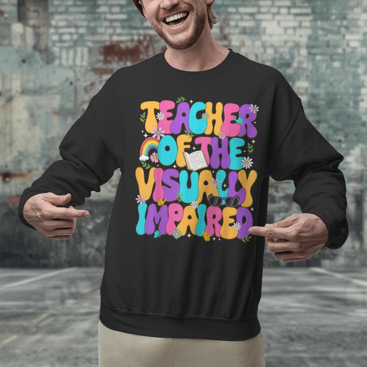 Teacher Of The Visually Impaired Blindness Awareness Unisex Sweatshirt, gift for family, gift for coworker Teacher Of The Visually Impaired Blindness Awareness Unisex Sweatshirt, gift for family, gift for coworker